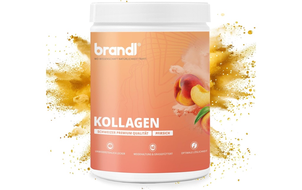 Brandl-Nutrition Poudre Collagène Pêche 555 g