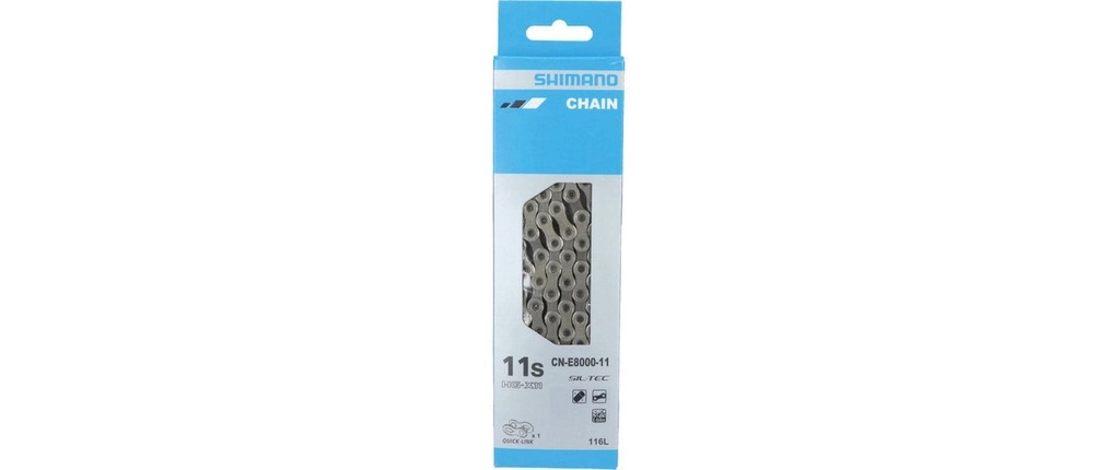 Shimano Chaîne de vélo CN-E8000, 11 vitesses