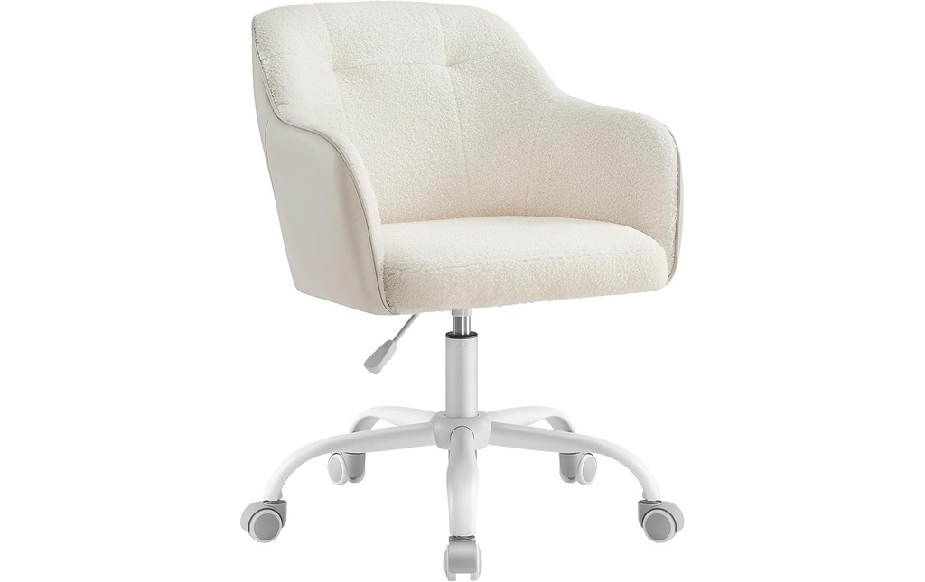 Songmics Chaise de bureau avec piétement en croix, capuccino