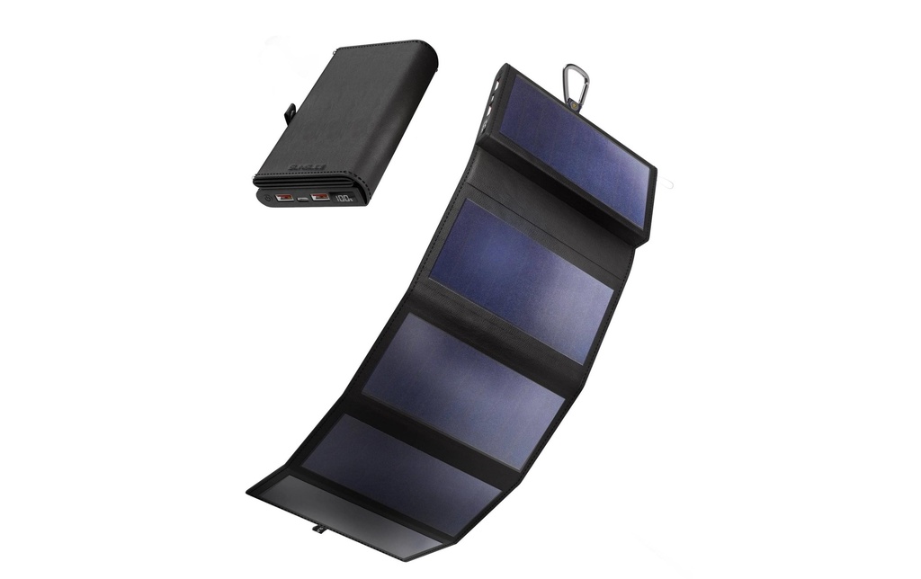 SunSlice Chargeurs portatifs Electron 8W Sol – Noir, 10000 mAh