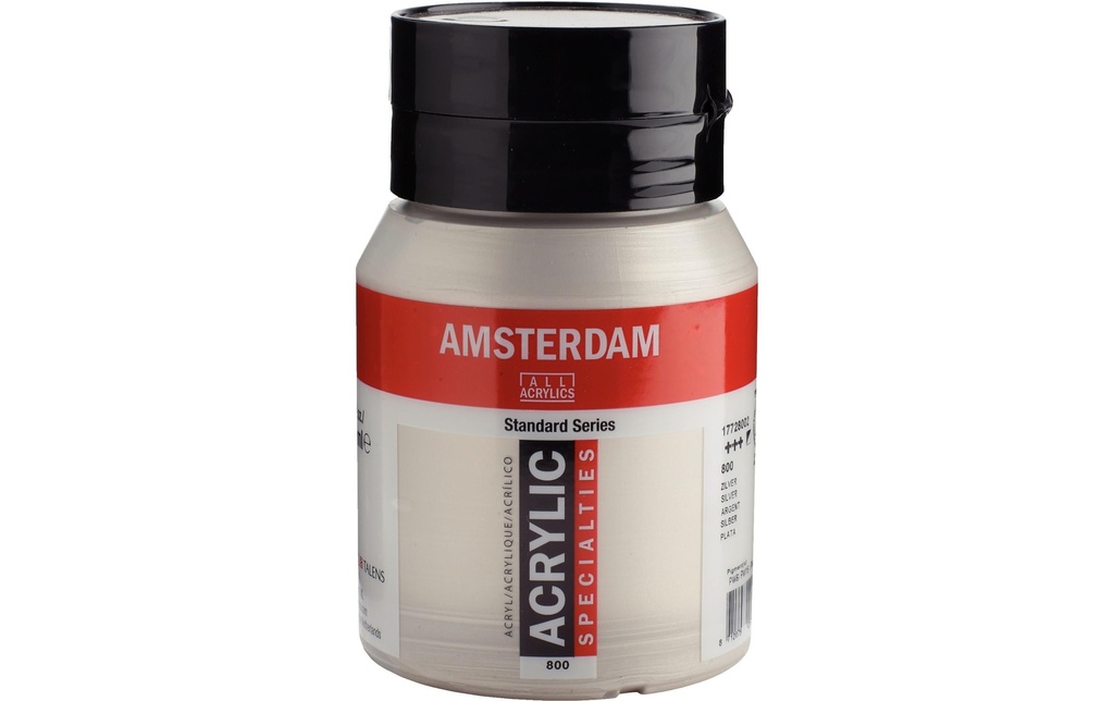 AMSTERDAM Acrylic 500ml argent (500 pces)
