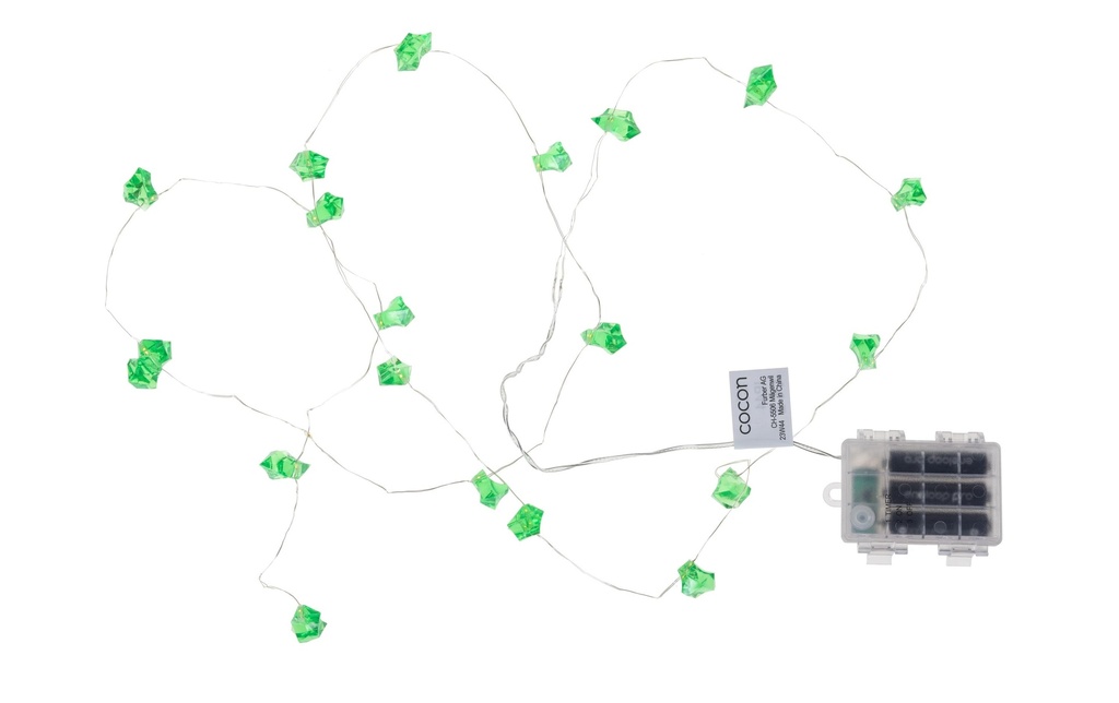 COCON Guirlande lumineuse LED paillettes, Vert, 1.9 m