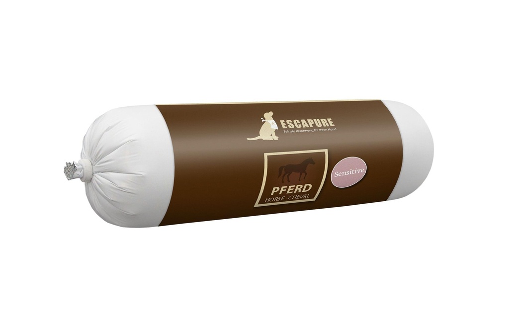 Escapure Alimentation humide Saucisse cheval, 400 g