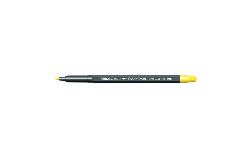 CARAN D'ACHE Feutre Fibralo Brush jaun-citr