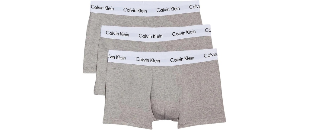 Calvin Klein Wäsche 3P Low Rise Trunk Gris, L