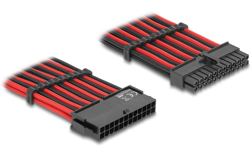 Delock Câble électrique de prolongation ATX 24 broches vers ATX 24 broches 30 cm