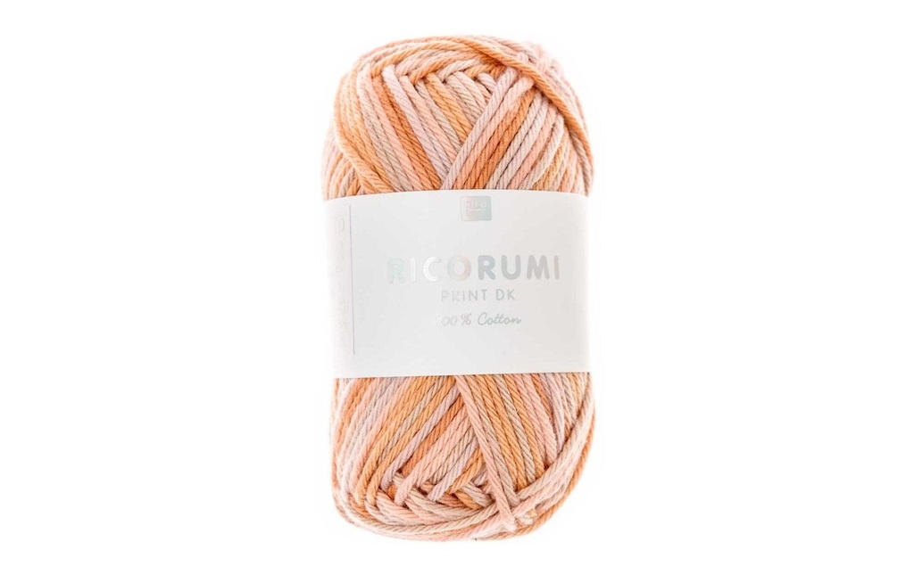 Rico Design Laine Creative Ricorumi DK Print 25 g, mélange de saumon