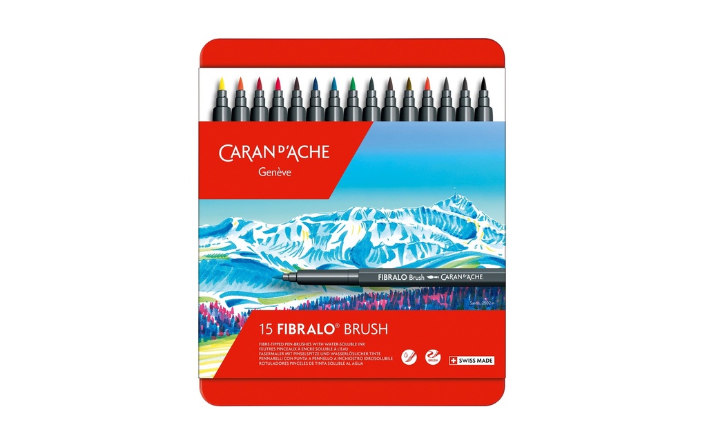 CARAN D'ACHE Feutres Fibralo Brush 15pcs (15 pces)