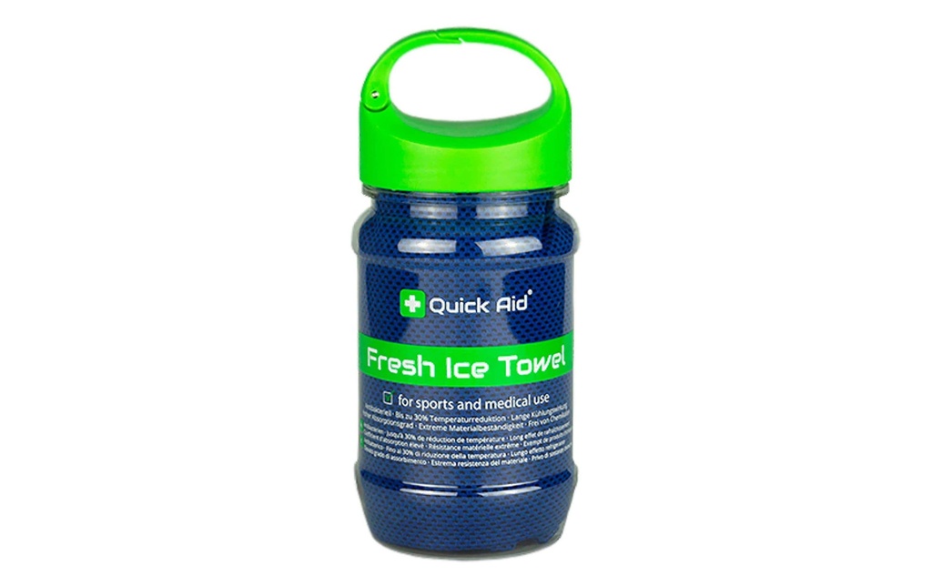 Quick Aid Serviette Fresh Ice 34 x 80 cm bleu