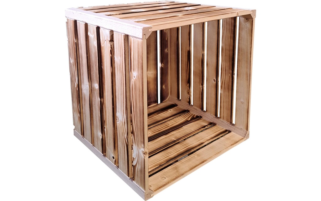 Holz Zollhaus Caisse au bois flammé, 35 x 35 x 32 cm