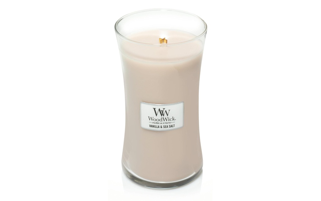 Woodwick Bougie parfumée Mini pot à la vanille et au sel marin