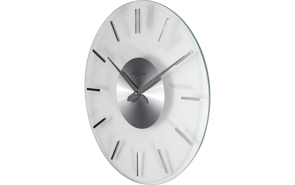 NeXtime Horloge murale Stripe 2631 Ø 26 cm Transparent