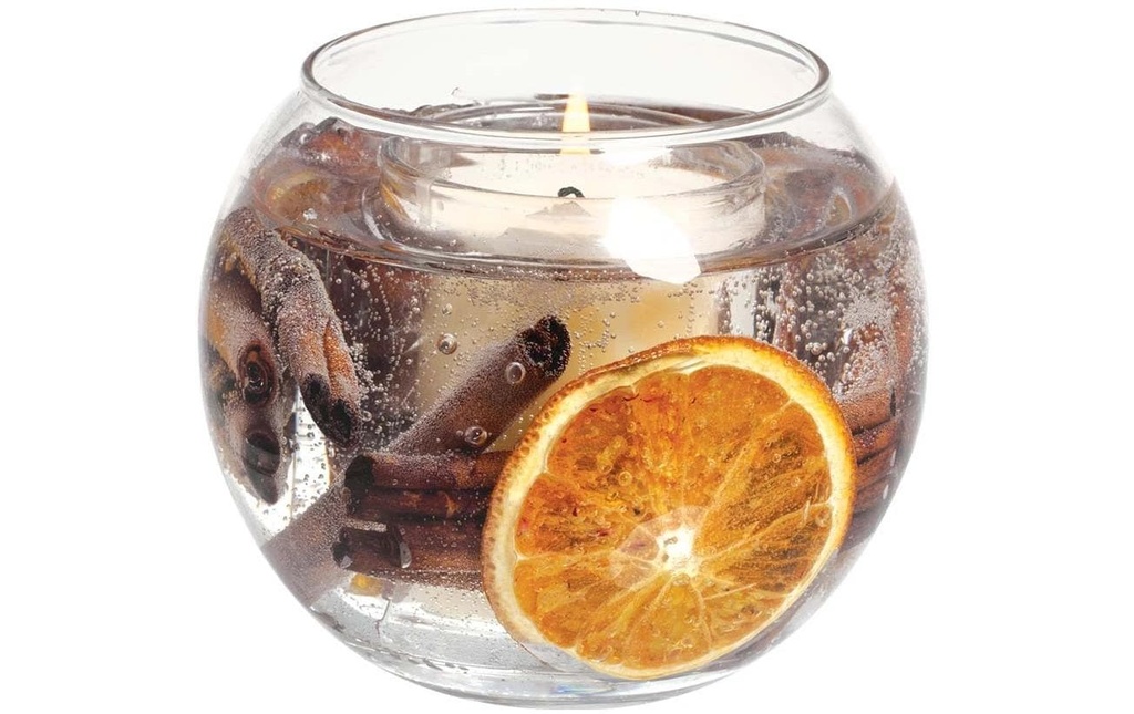 Stoneglow Bougie de Noël  Festive Wishes ronde, Transparent