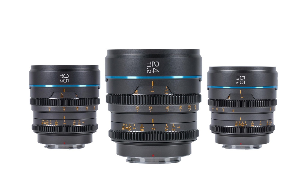 Sirui Longueur focale fixe Nightwalker 24, 35&55mm T1.2 – Canon RF