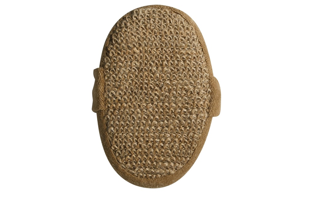 MSV Spugna esfoliante en jute 17.5 x 10.3 cm, marron