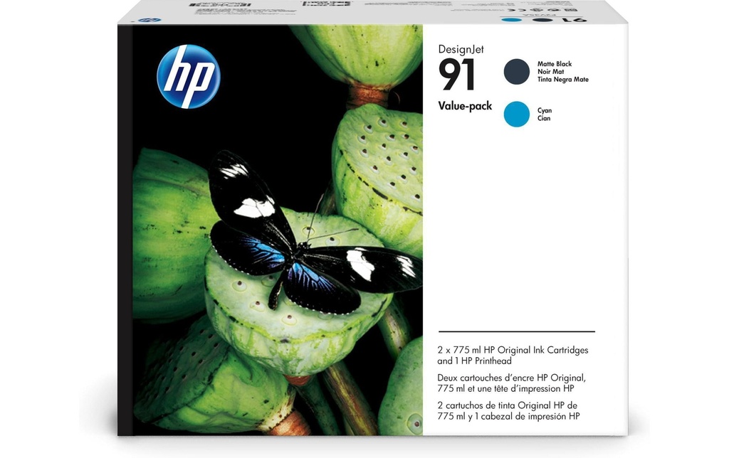 HP Value Pack Nr. 91 (P2V35A) Encre + tête d'impression