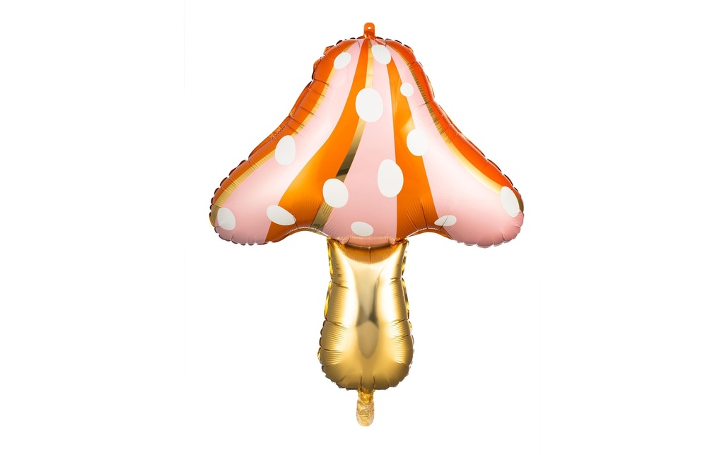 Partydeco Ballon en aluminium Champignon Doré/Orange/Rose