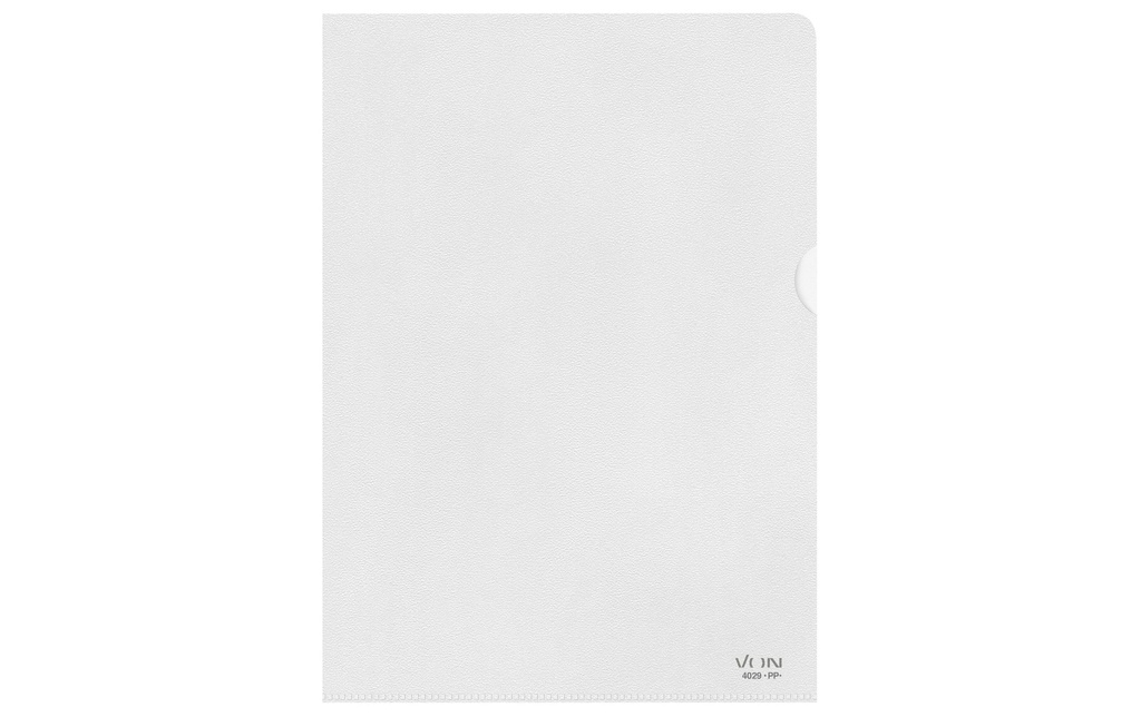VON Pochette transparente A4, grainé, 100 pièces, Transparent