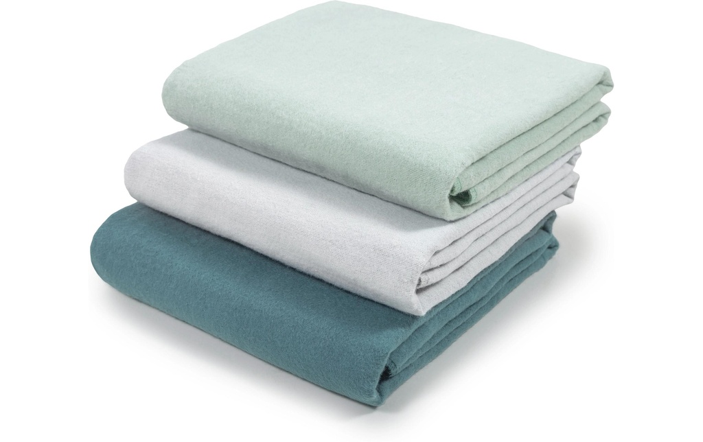 MAKIAN Panno Molleton Lot de 3 80 x 80 cm, vert