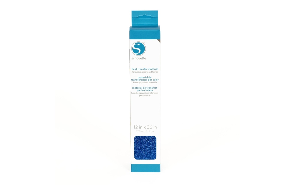 Silhouette Film thermocollant 30.5 cm x 90 cm Bleu, paillettes