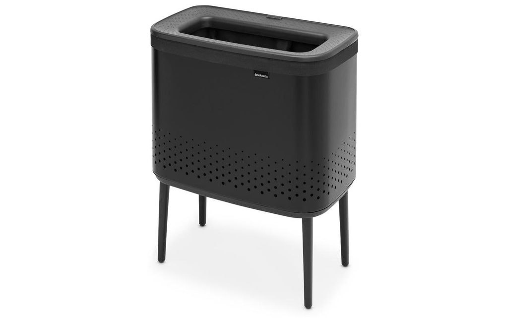 Brabantia Corbeille à lessive BO Noir, 60 l