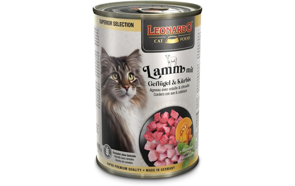 Leonardo Cat Food Alimentation humide Superior Selection agneau, 400 g