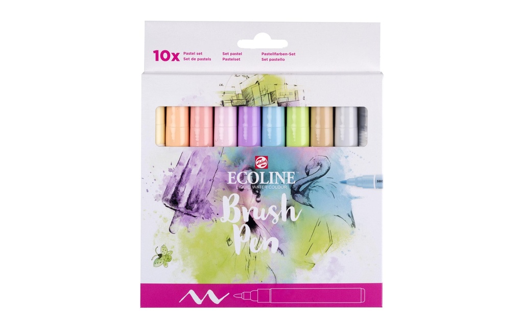 TALENS ECOLINE Brushpen 10pcs Pastel (10 pces)