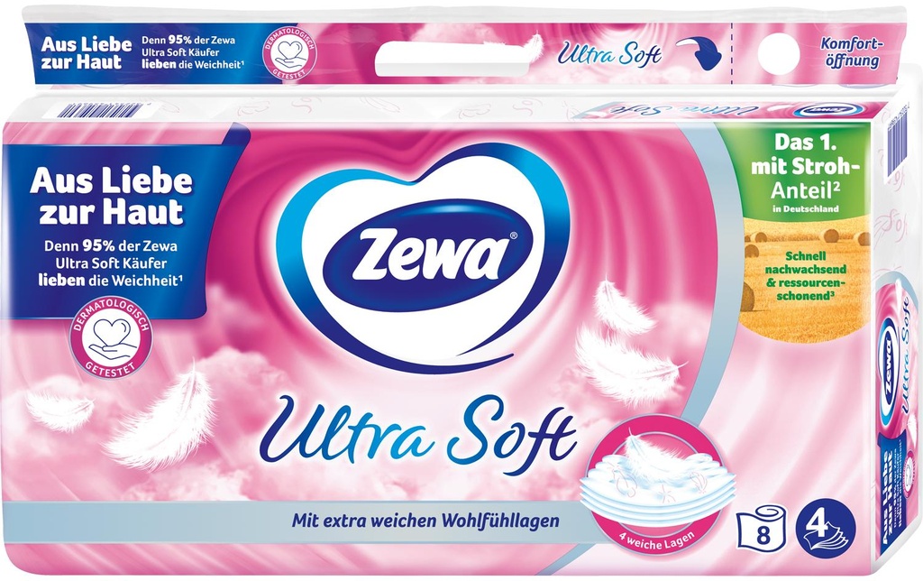 Zewa Papier toilette Ultra Soft 8 rouleaux
