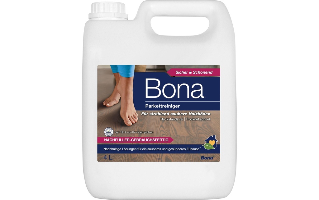 Bona Nettoyant pour sol pour les sols en bois vitrifiés, 4 l