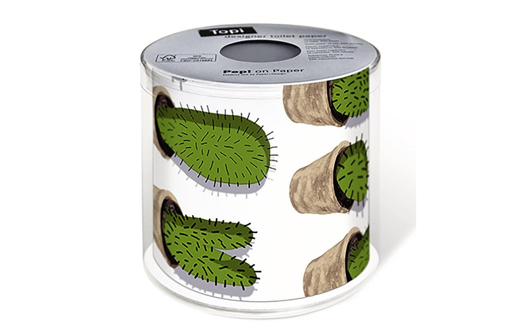 Paper + Design Papier toilette Cactuses 1 rouleaux à 3 couches, Vert