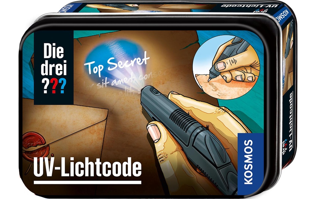 Kosmos Nécessaire de détective Die Drei??? Code de lumière UV