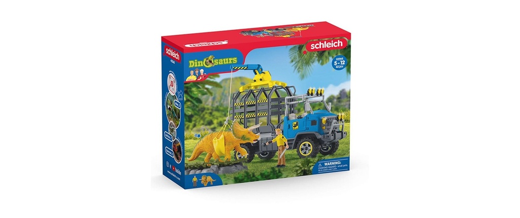 Schleich Ensemble de pions Dinosaurs Mission camion dinosaure