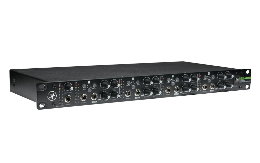 Mackie Amplificateur d’écouteurs HM-400 Amplificateur de casque à 4 canaux