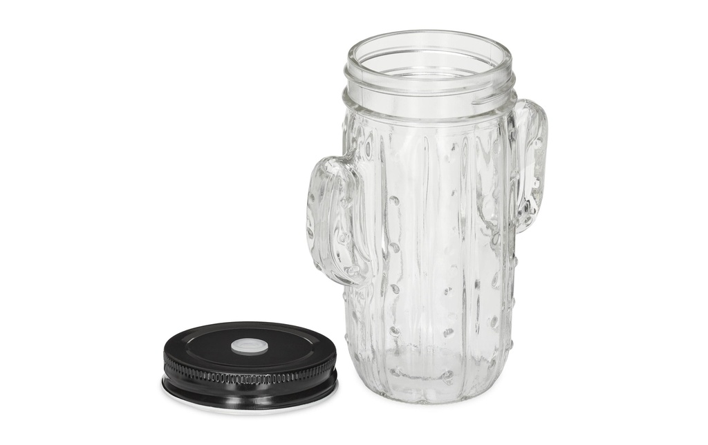 relaxdays Pichet à boire Cactus 500 ml, 8 pièces