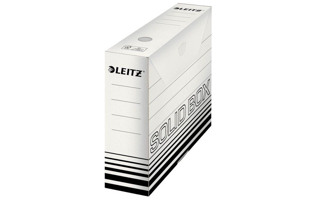 Leitz Boîte d’archivage Solid, 80 mm 10 pièces, noir