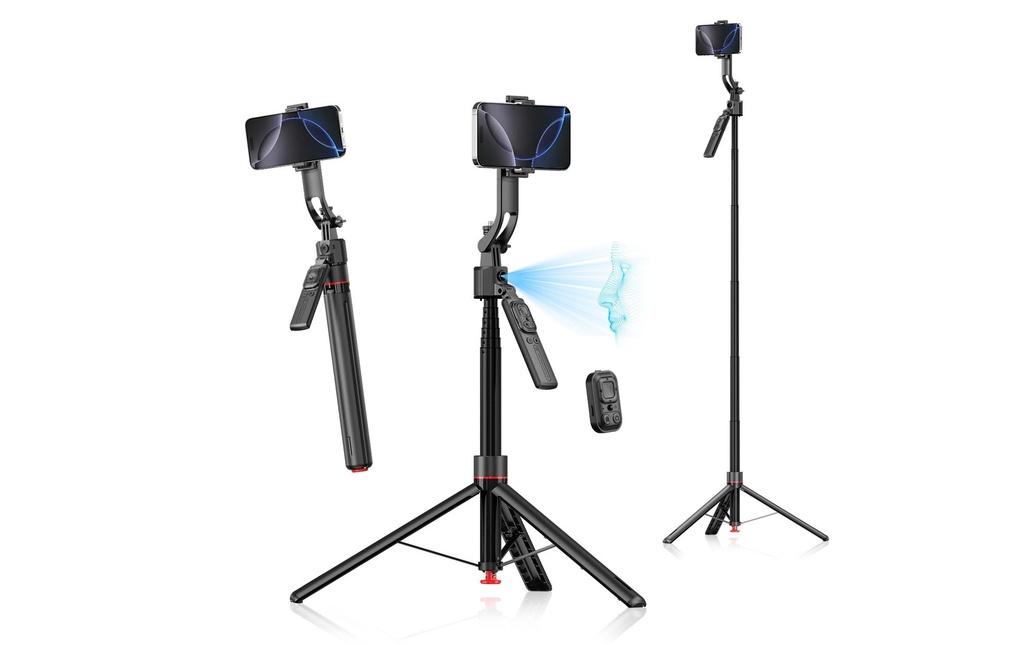 4smarts Trépied AI 360° avec suivi du visage, télécommande incluse
