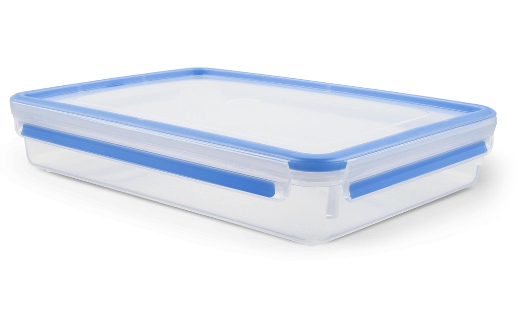 Emsa Récipients à provisions Clip& Close 2.6 l, Bleu/Transparent