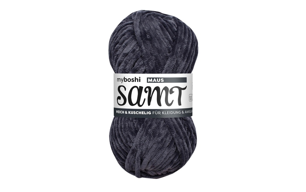 myBoshi Laine Chenille velours souris 100 g, 100 m