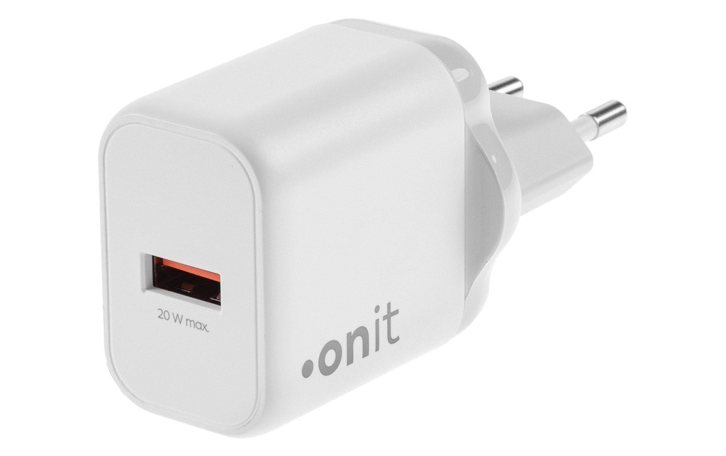 onit Chargeur mural USB Single 1A 20 W GaN Blanc