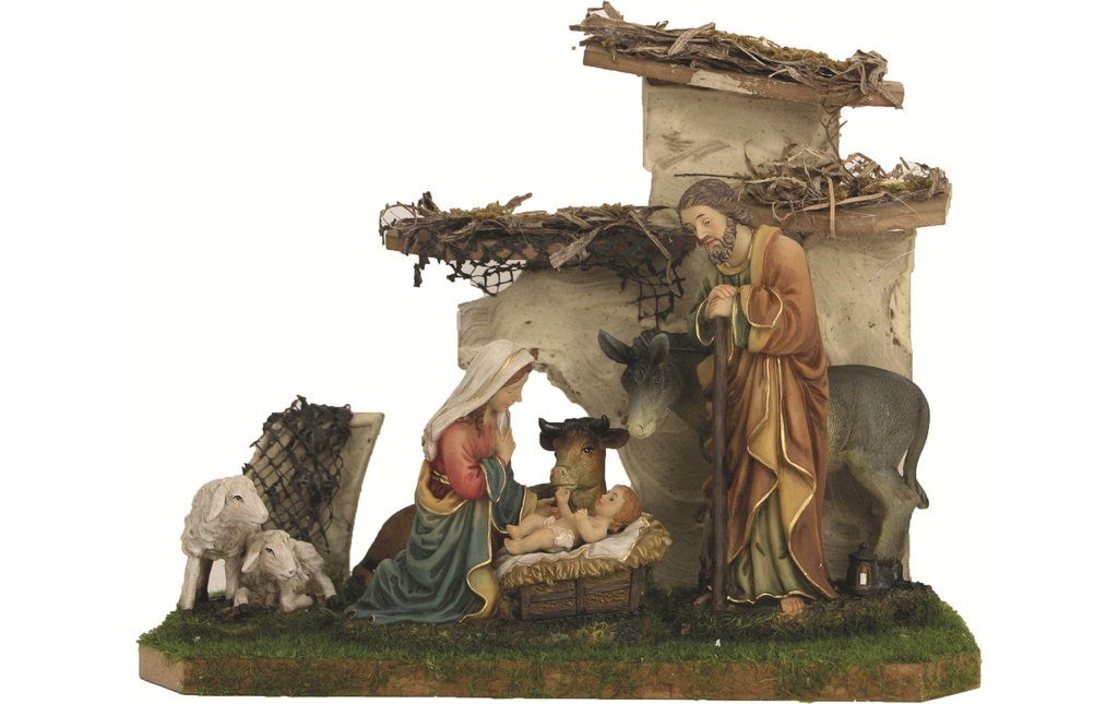 Botanic-Haus Crèche  Stable avec personnages, 15 pièces