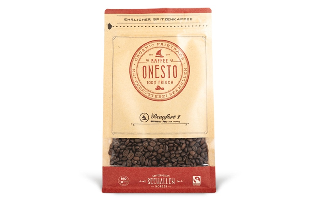 ONESTO Grains de café Beaufort biologique 1 décaféiné 1 kg