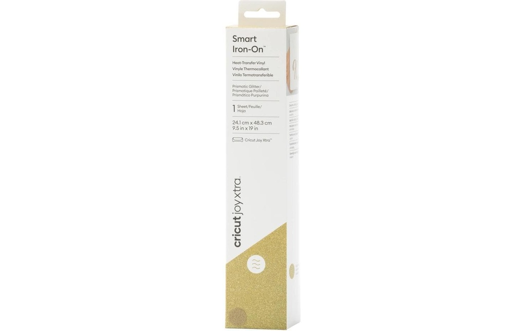 Cricut Film thermocollant Smart Glitter 33 x 91 cm, 1 pièce, or