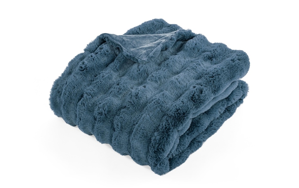 Tiseco Couverture Bubble Rabbit Stripe 130 x 180 cm, Bleu