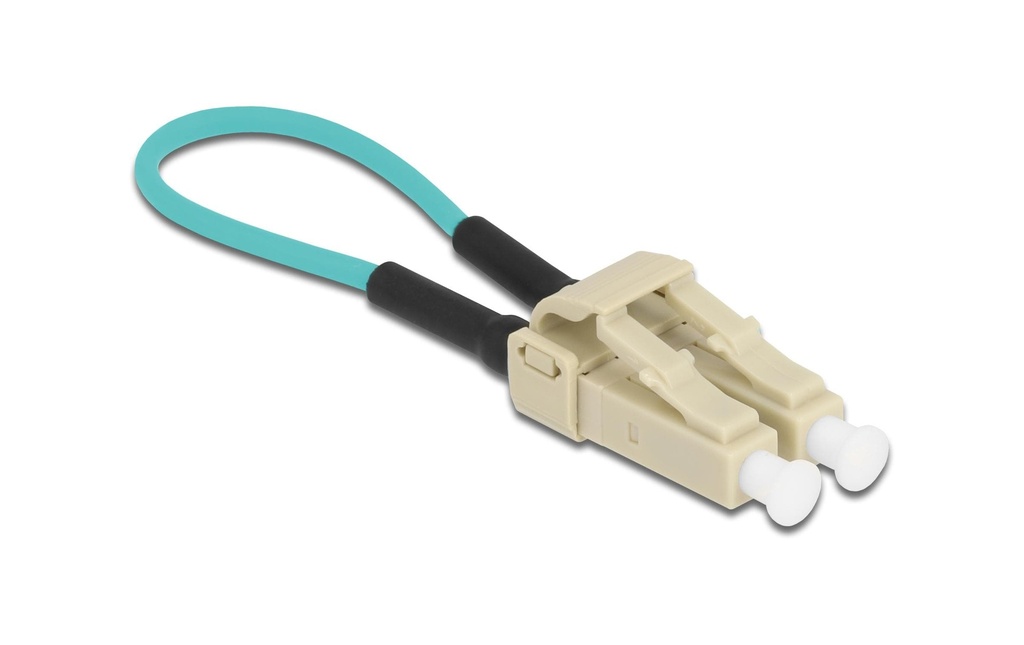 Delock Adaptateur à boucle de fibre optique Multimode LC – LC, OM3, Duplex