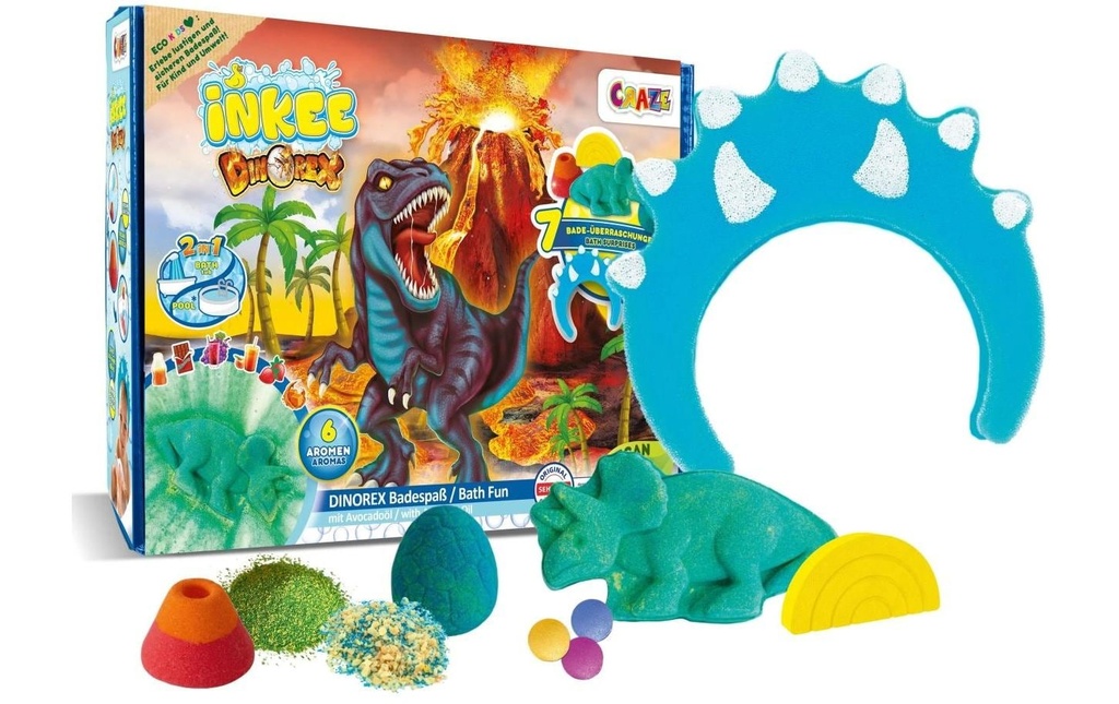 Craze Plaisir dans la baignoire Inkee Dinorex Box 7 pièces