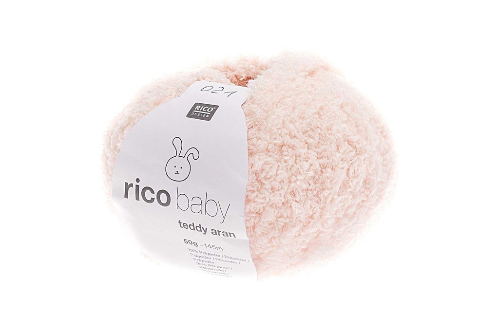 Rico Design Laine Baby Teddy Aran 50 g Rose pâle