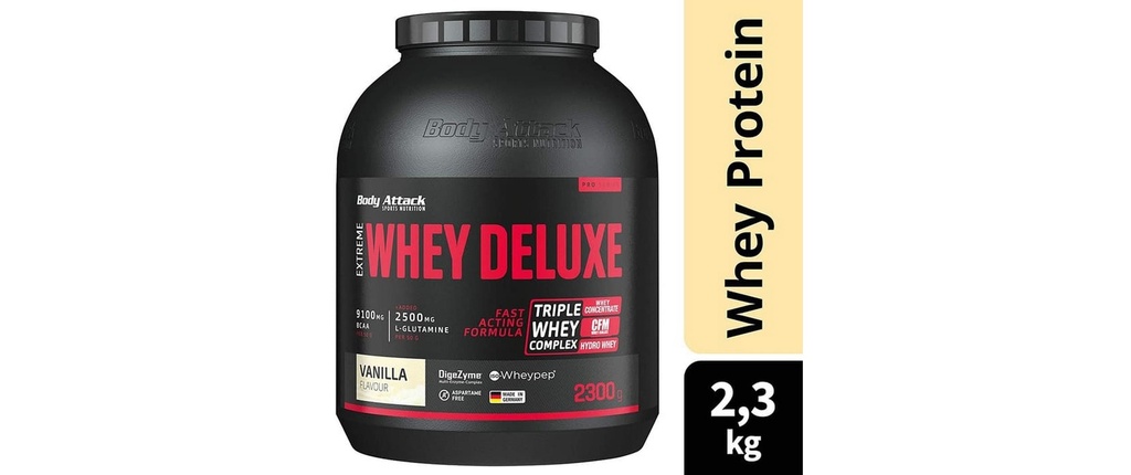 Body Attack Poudre Extreme Whey Deluxe vanille 2300 g