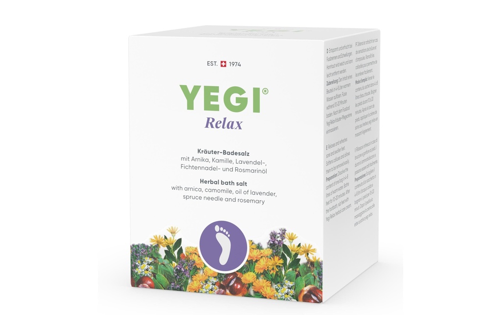 Yegi Bain de pieds Relax aux herbes et au sel 8 x 50 g