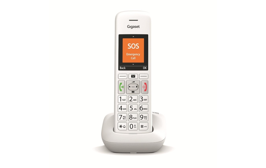 Gigaset Téléphone sans fil E390 Blanc