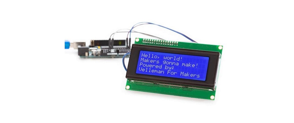 Whadda Module I2C d'affichage LCD 20x4, bleu